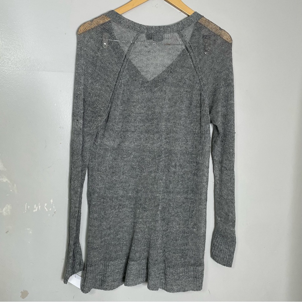THE Fisher Project Open Knit Linen Tunic Sweater XL FLAW - Picture 4 of 8